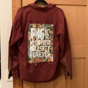 Vintage I Love Ugly Feminist Button Down